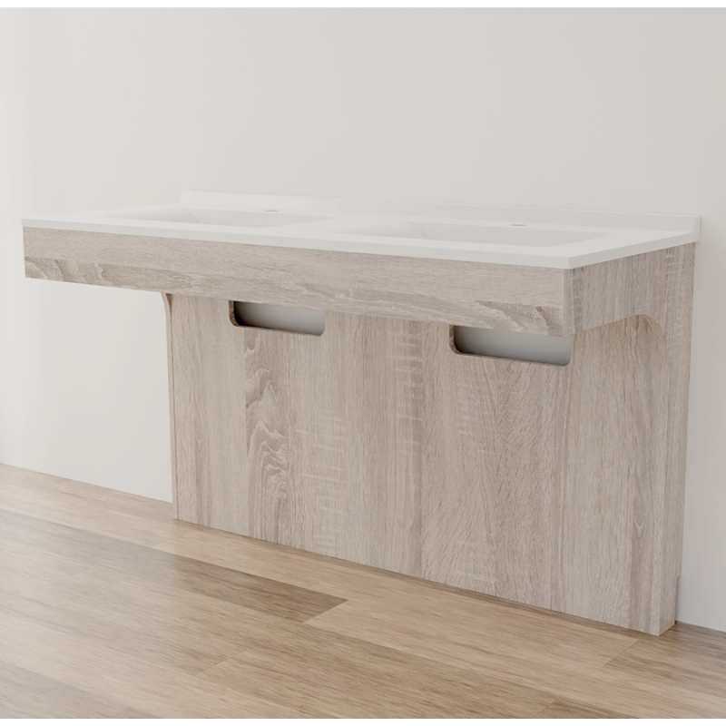 Caisson double vasque ALTEA 140 - Décor cambrian oak Caisson double vasque ALTEA 140 - Décor cambrian oak
