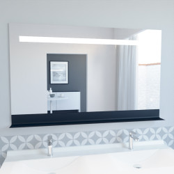 Miroir avec éclairage LED et tablette ETAL - 120 cm x 80 cm 