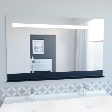 Miroir avec éclairage LED et tablette ETAL - 120 cm x 80 cm 