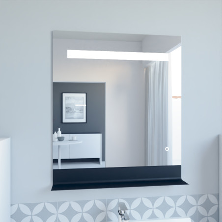Miroir avec éclairage LED et tablette ETAL - 70 cm x 80 cm