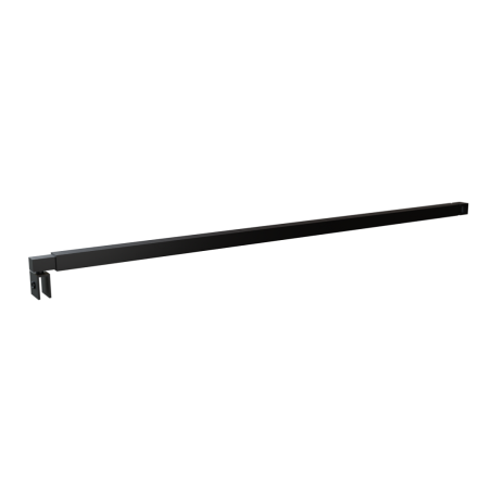 Barre horizontale noire paroi de douche industrielle noire ATELIA 