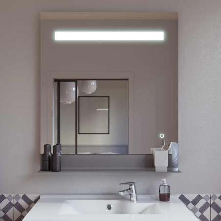 Miroir avec éclairage LED et tablette ETAL - 70 cm x 80 cm