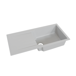 Évier RESIROC avec 1 bac + égouttoir 100cm - gris