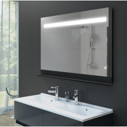 Miroir avec éclairage LED et tablette ETAL - 120 cm x 80 cm 