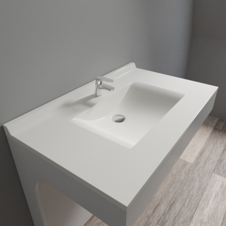Plan simple vasque en résine de synthèse RESIPLAN - 90 cm
