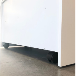Meuble sur roulette EPURE - 80 cm blanc brillant