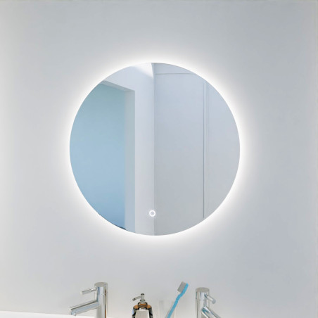 Miroir rond avec éclairage LED FAZZIO - Diamètre  60 cm