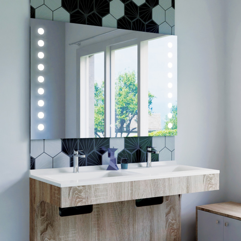 Miroir avec éclairage LED STARLED - 120 cm x 80 cm Miroir avec éclairage LED STARLED - 120 cm x 80 cm