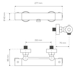 Mitigeur de douche thermostatique KELLY