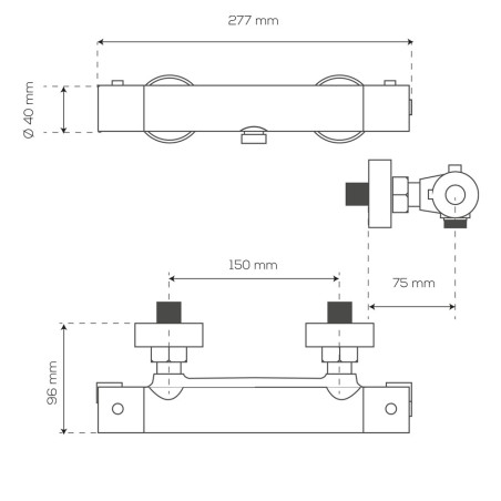 Mitigeur de douche thermostatique KELLY