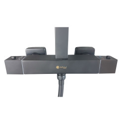 Combiné de douche et douchette SQUARE - Black Mat