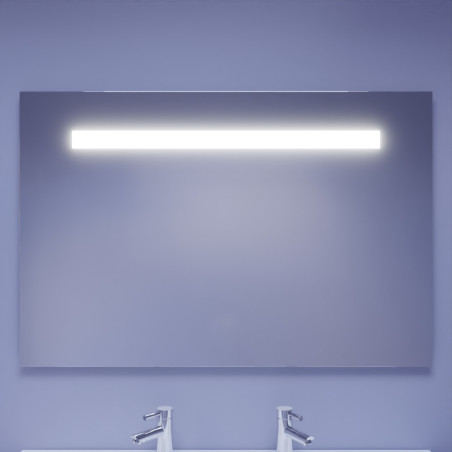 Miroir avec éclairage LED ELEGANCE - 120 cm x ht80 cm - sans interrupteur