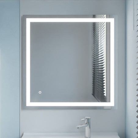 Miroir avec éclairage LED VISTA - 80 cm x 80 cm 
