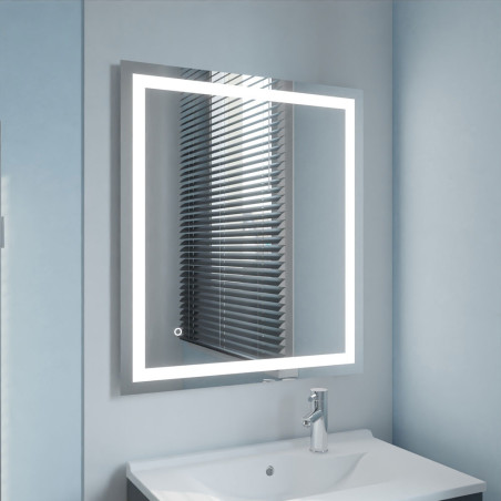 Miroir avec éclairage LED VISTA - 70 cm x 80 cm 