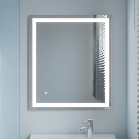 Miroir avec éclairage LED VISTA - 70 cm x 80 cm 