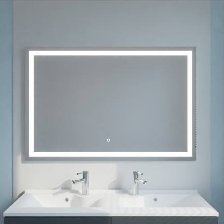 Miroir avec éclairage LED VISTA -140 cm x 80 cm 