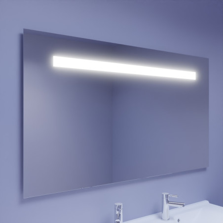 Miroir avec éclairage LED ELEGANCE - 140 cm x ht80 cm - sans interrupteur