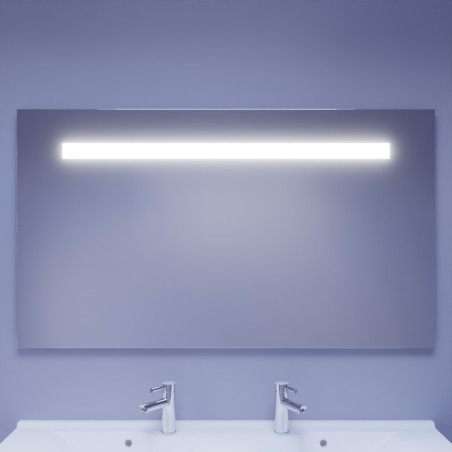Miroir avec éclairage LED ELEGANCE - 140 cm x ht80 cm - sans interrupteur