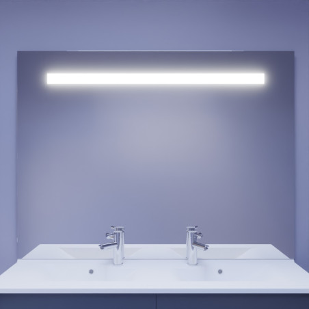 Miroir avec éclairage LED ELEGANCE - 140 cm x ht105 cm - sans interrupteur