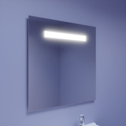 Miroir avec éclairage LED ELEGANCE - 80 cm x ht80 cm - sans interrupteur